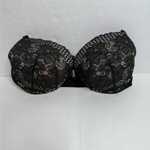 Woman’s Cacique Black Lace Bra Size 48D